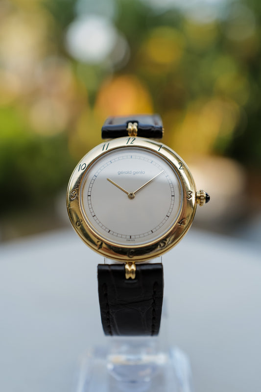 Gérald Genta 18K Yellow Gold Oval Watch