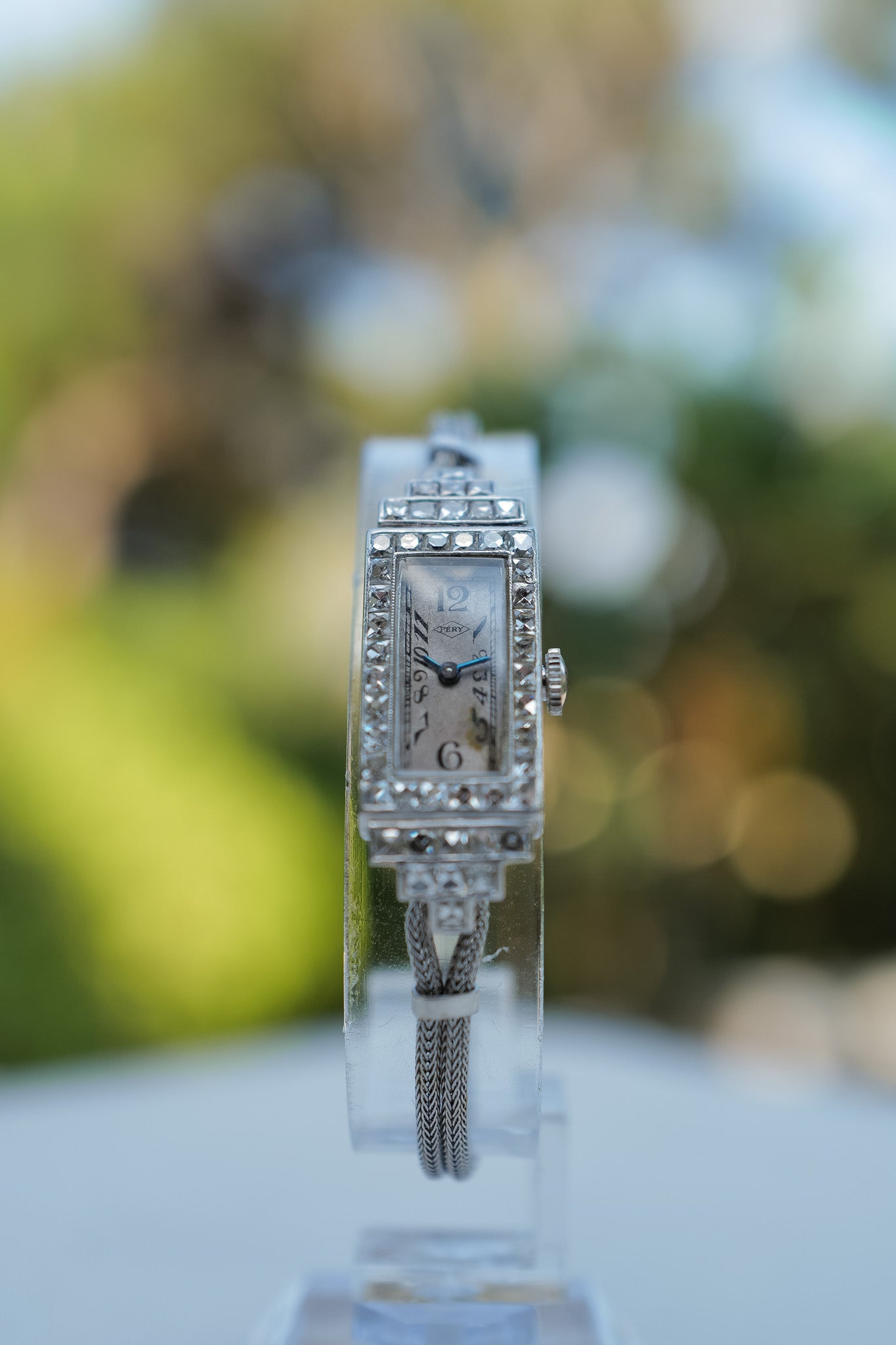 Art Deco French-Cut Diamond Bracelet Watch
