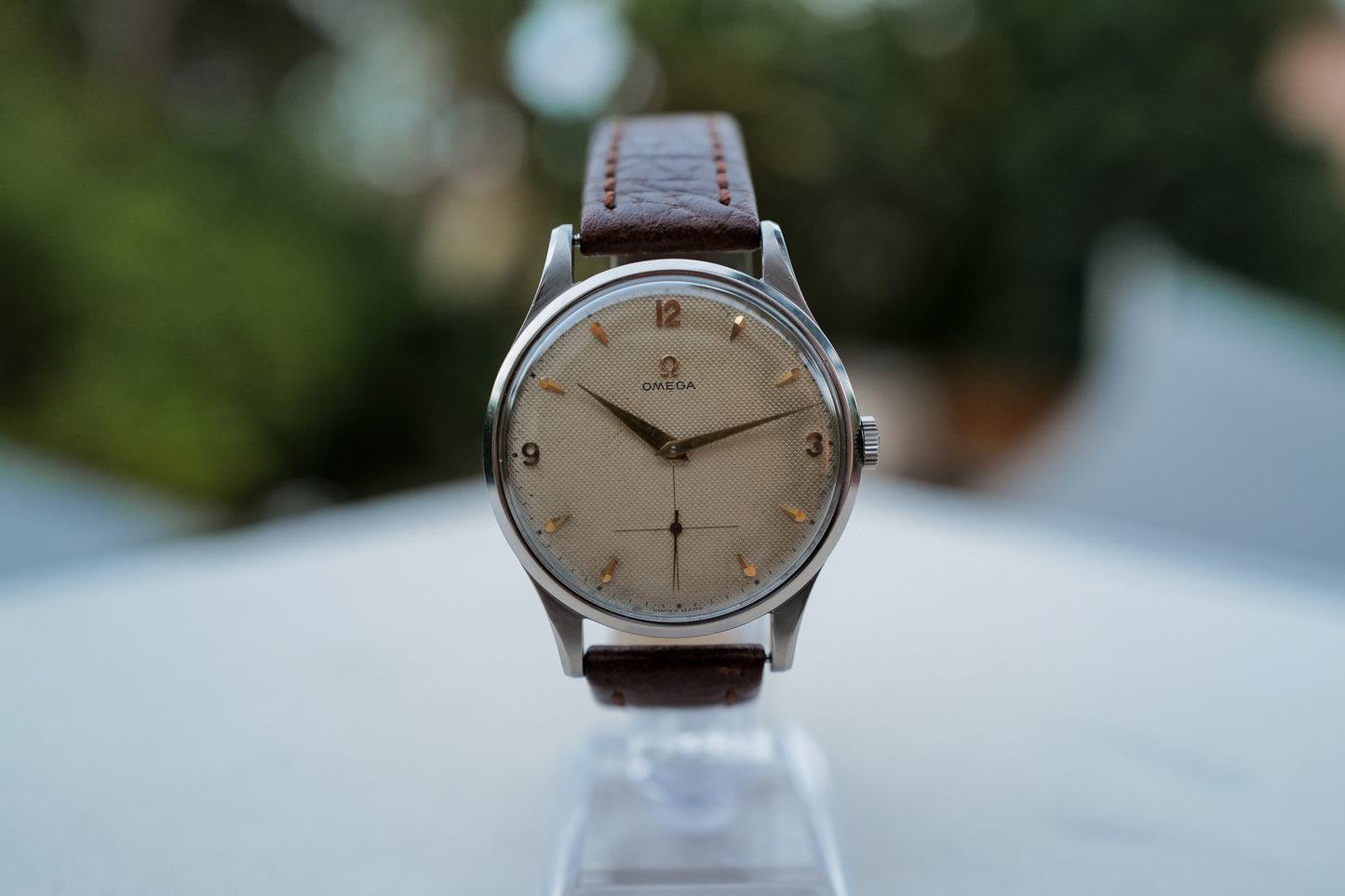 Omega Jumbo Honeycomb Dial Stainless Steel