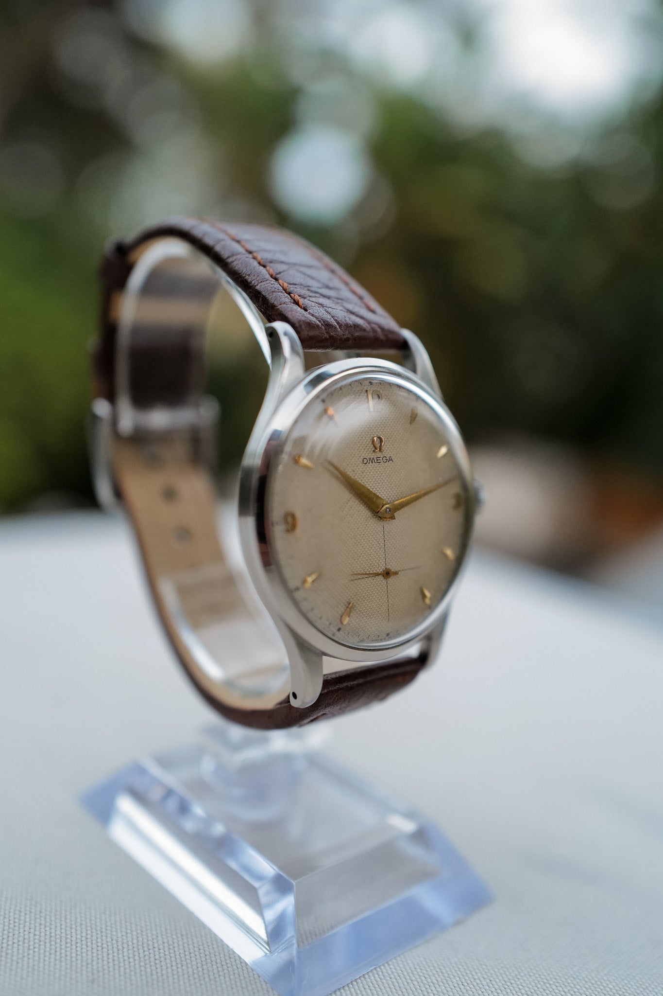 Omega Jumbo Honeycomb Dial Stainless Steel