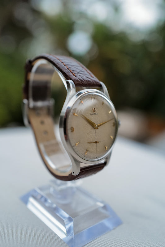 Omega Jumbo Honeycomb Dial Stainless Steel