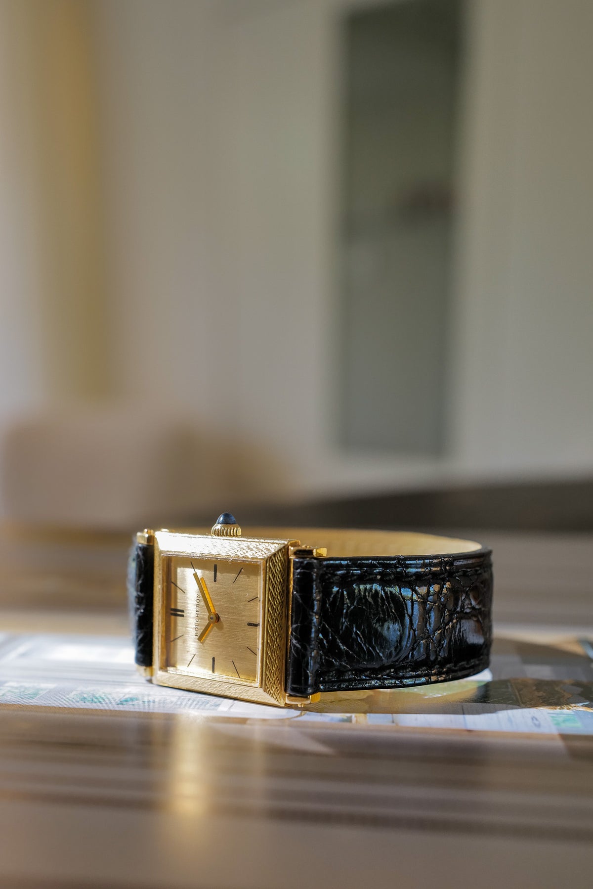 Boucheron Carrée Clou de Paris Yellow Gold